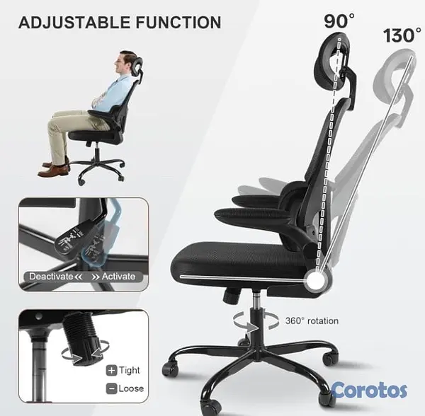 articulos de oficina - Silla de oficina con reposa cabeza  2