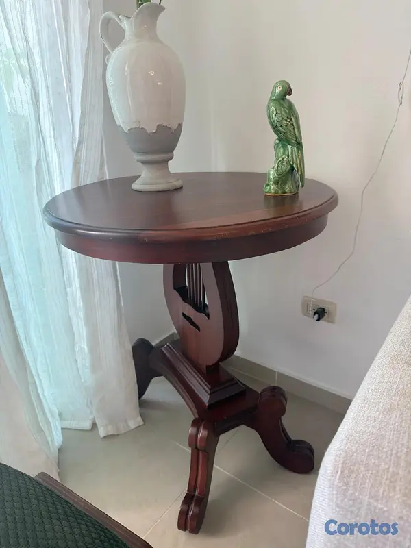muebles y colchones - Juego mesas lateral en caoba 3