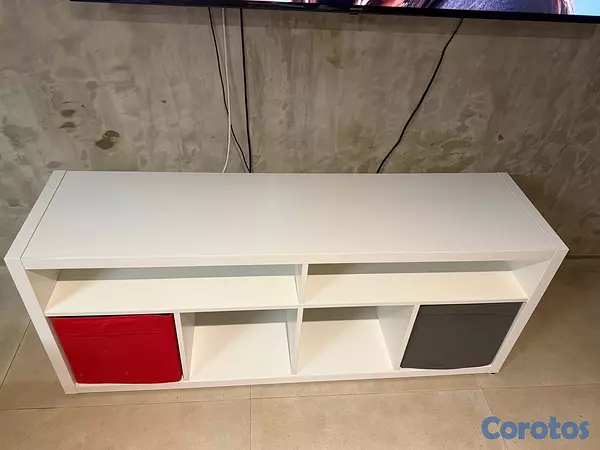muebles y colchones - Mueble televisión Kallax blanco  6