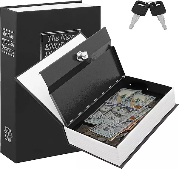 hobby y coleccion - Caja fuerte libro secreto con cerradura de llave, seguridad 5