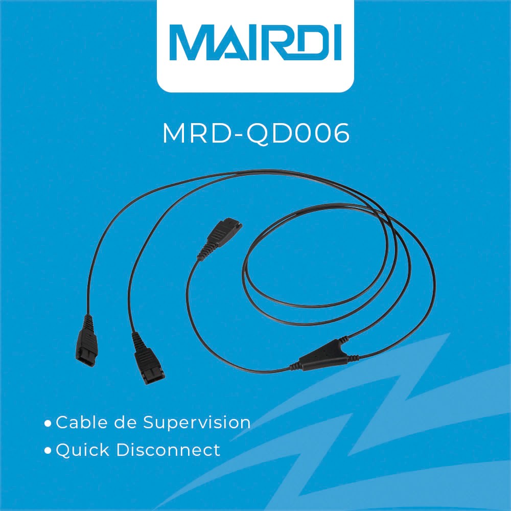 accesorios para electronica - Headset Training cord Cable supervicion Call Center Mairdi 