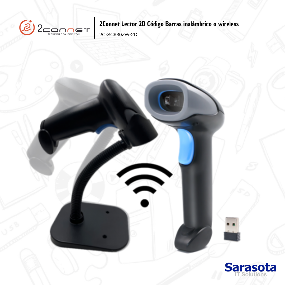 accesorios para electronica -  Lector inalámbrico de códigos de barra 2D 2Connet