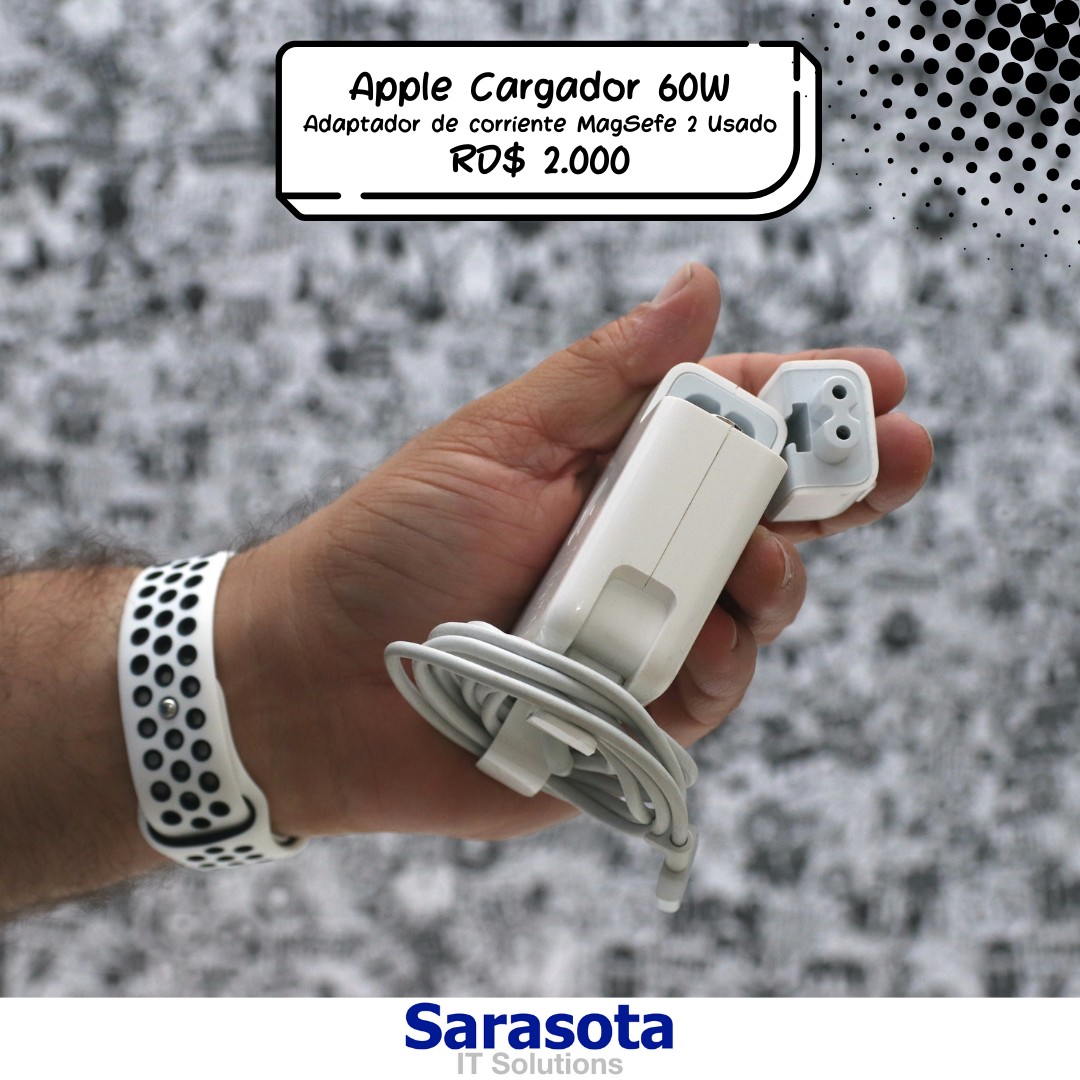 accesorios para electronica - Apple Cargador MagSafe 2 60W para MacBook Pro de 13" Usados 2