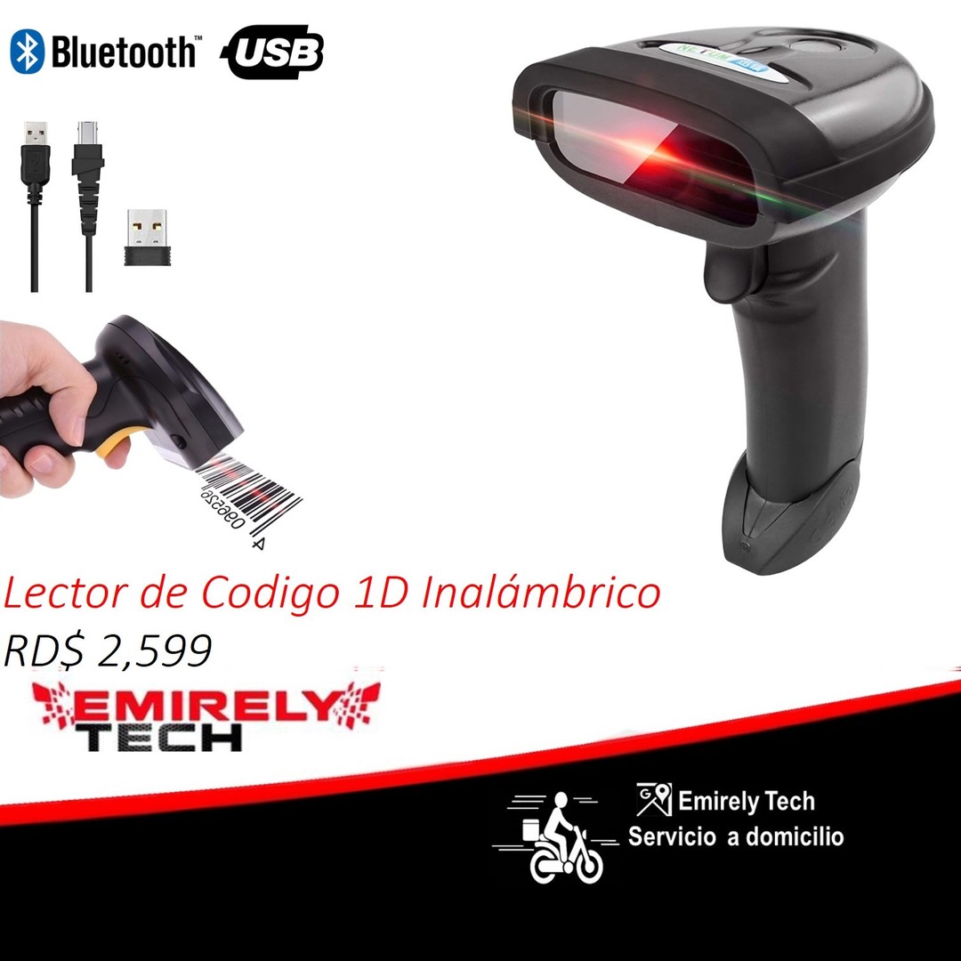 otros electronicos - Lector de Codigo 1D estándar Barras Escáner de Códigos Inalámbrico