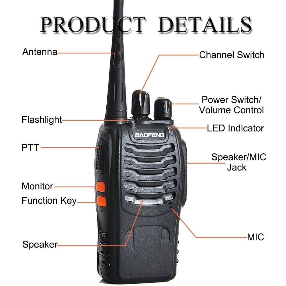 accesorios para electronica - Radio de Comunicacion Baofeng Walkie Talkie Radios Comunicación 3