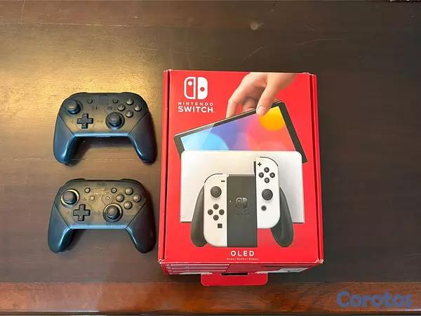 consolas y videojuegos - NINTENDO SWITCH OLED + Zelda + 2 Pro Controles 6