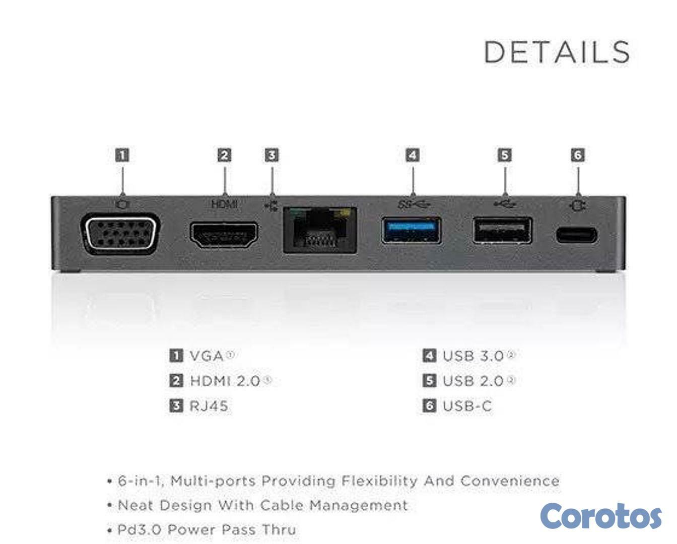 computadoras y laptops - 📌 Lenovo Powered USB-C Travel Hub – Hub USB-C Multipuerto 💻⚡ neg.

 2