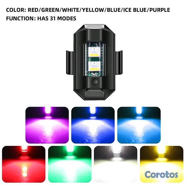 otros electronicos - LUZ LED ESTROBOSCÓPICA 7 COLORES RECARGABLE USB – RD$600

Potente luz LED multiu 2