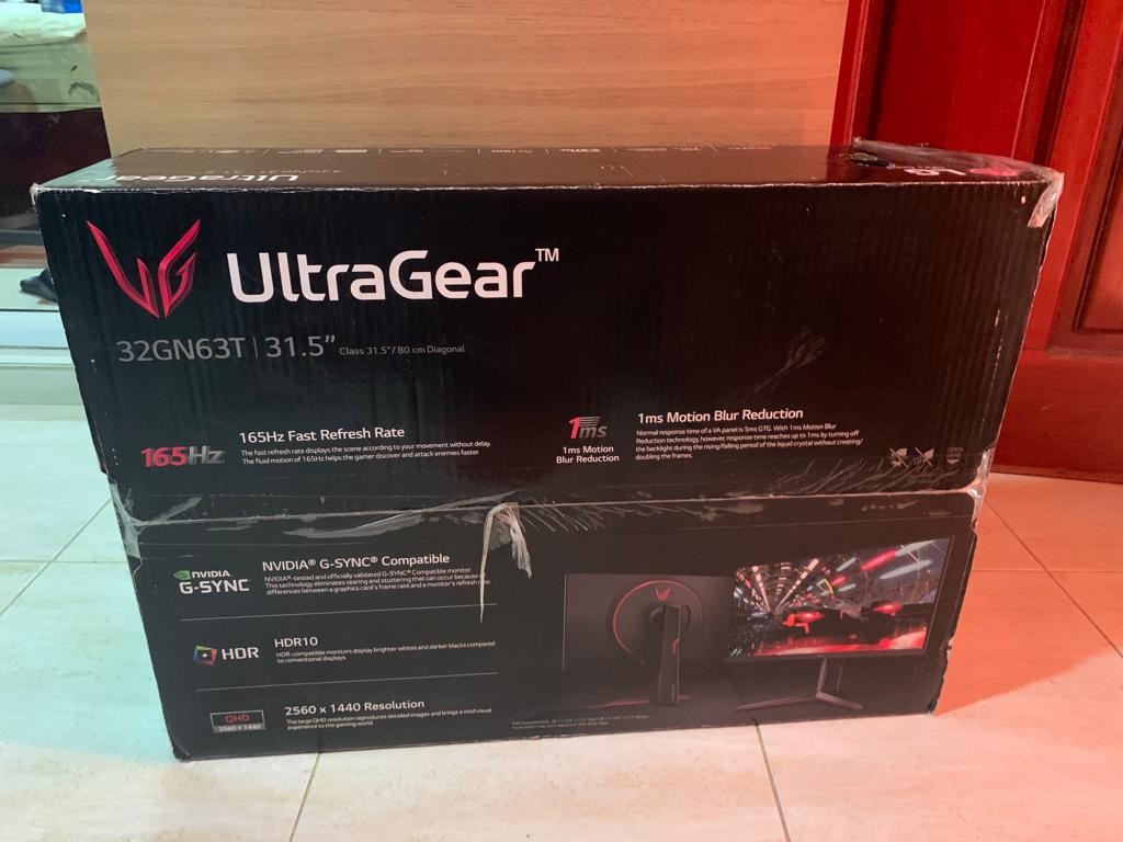 computadoras y laptops - Monitor LG Ultragear QHD 32’ 1440p 165hz 1ms. 