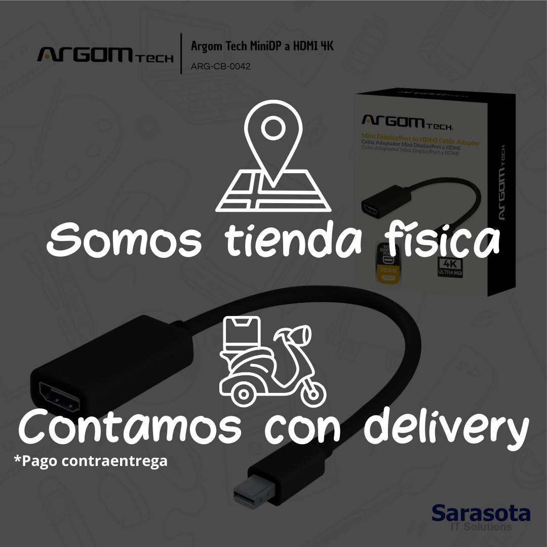 accesorios para electronica - Argom Tech MiniDP a HDMI 4K, ARG-CB-0042 1