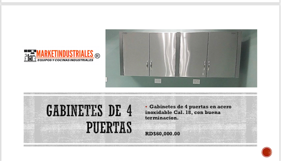 servicios profesionales - Gabinetes de 4 puertas 

Acero inoxidable 0