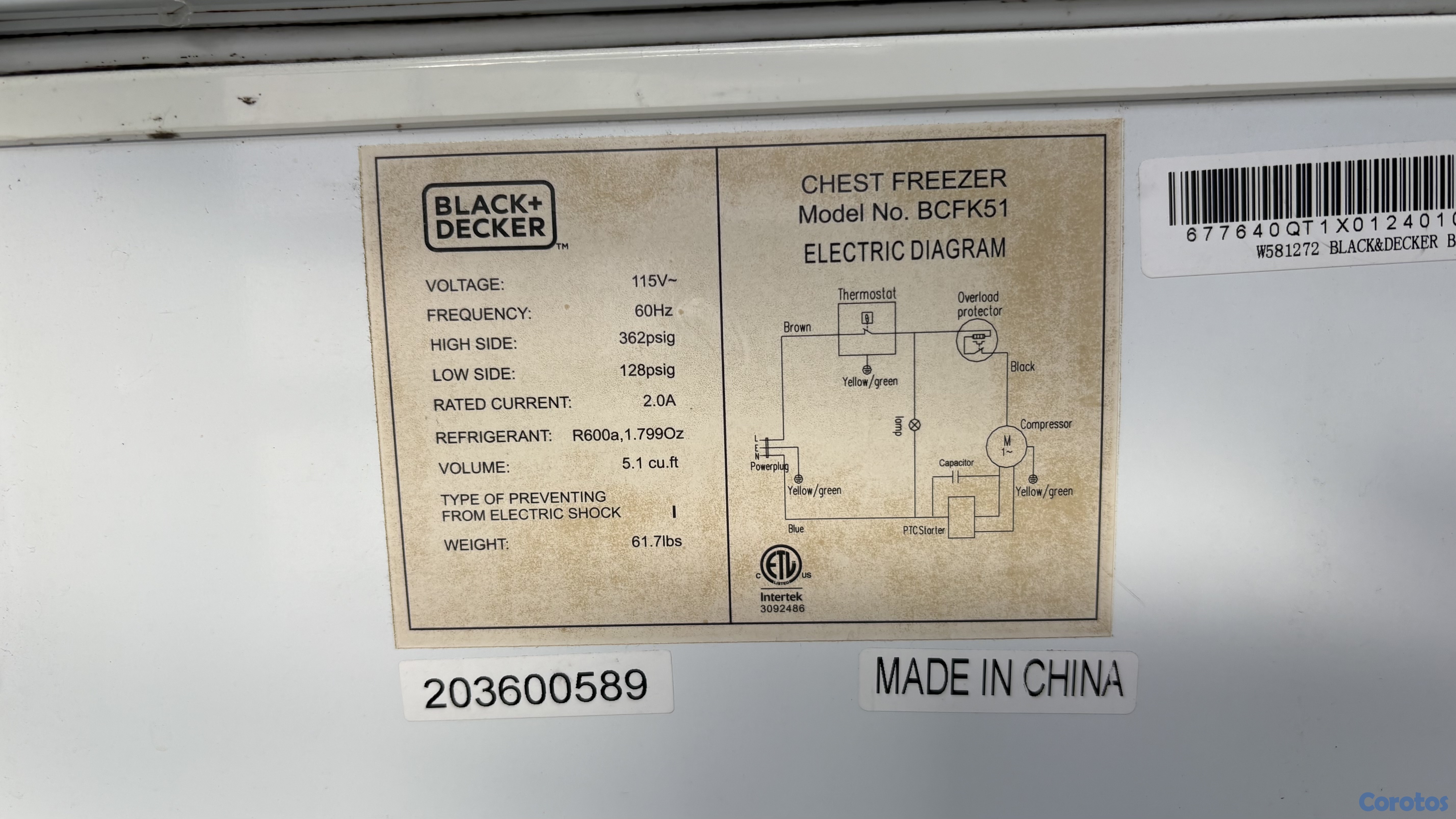electrodomesticos - Freezer Black+Decker 5.1 Pies 3