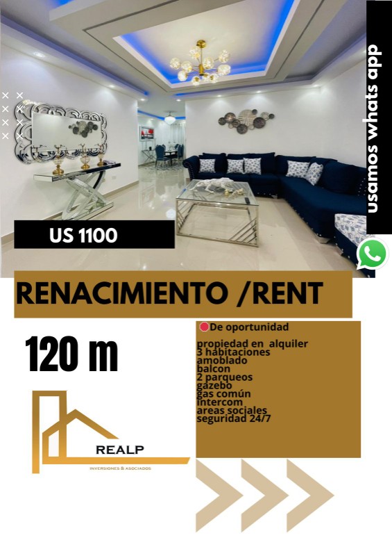 apartamentos - Apartamento amoblado 3 hab 0