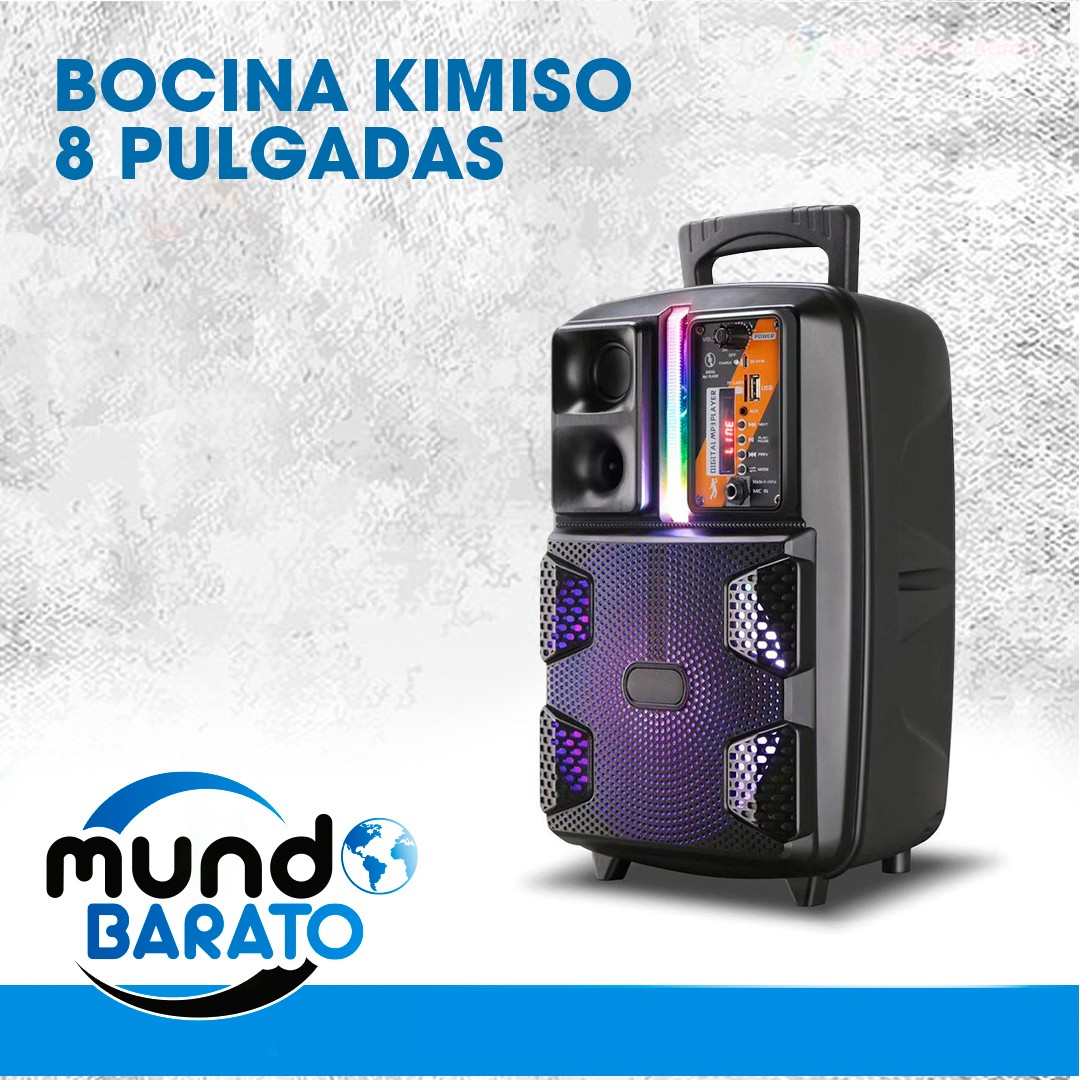 otros electronicos - Bocina 8" Pulgadas Mediana + microfono + control. KIMISO 2000watts