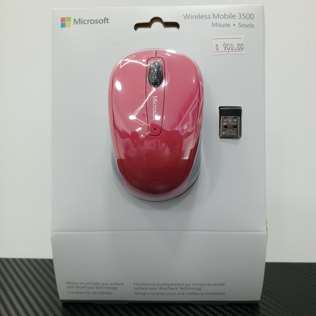 computadoras y laptops - Mouse Microsoft 3500 Wireless Mobile Pink
