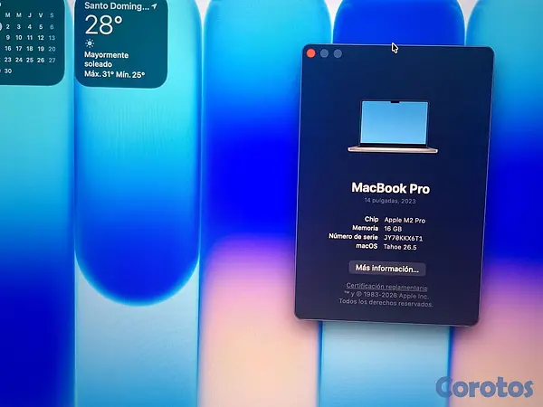 computadoras y laptops - Apple MacBook Pro 14" - M2 Pro, 16GB RAM, 512GB SSD negociables 2
