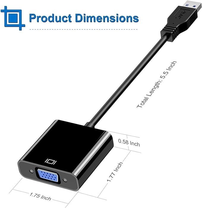 accesorios para electronica - CONVERTIDOR USB 3.0 A VGA 3