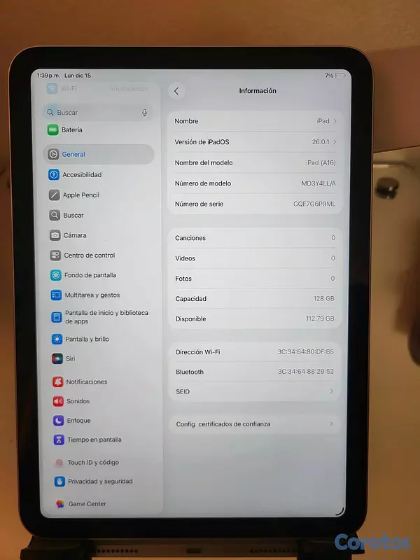 celulares y tabletas - ipad 11va 2025 gen11 6