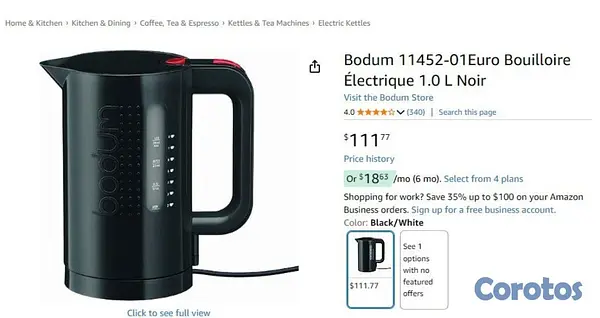 electrodomesticos - ¡Té o café en segundos! Hervidor Bodum  2