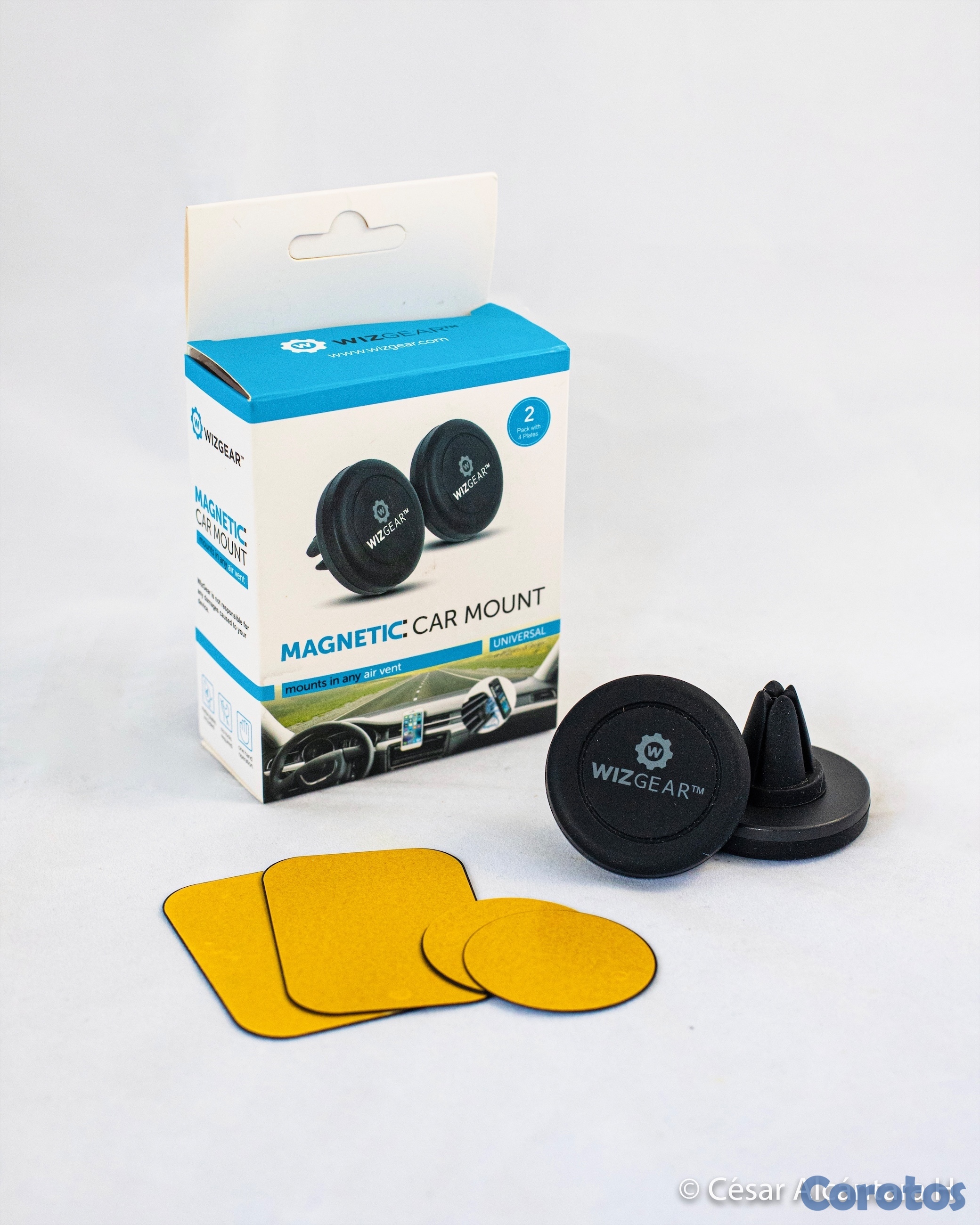 accesorios para vehiculos - Soporte magnético de celular (para carro) - WixGear (paquete de 2) 2