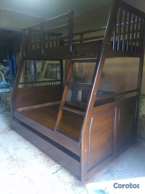 muebles y colchones - Camarote full en madera  2