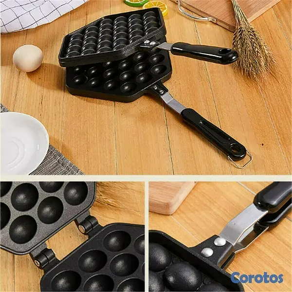 cocina - Sartén para burbujas de huevo,  ideal para waffles. 8