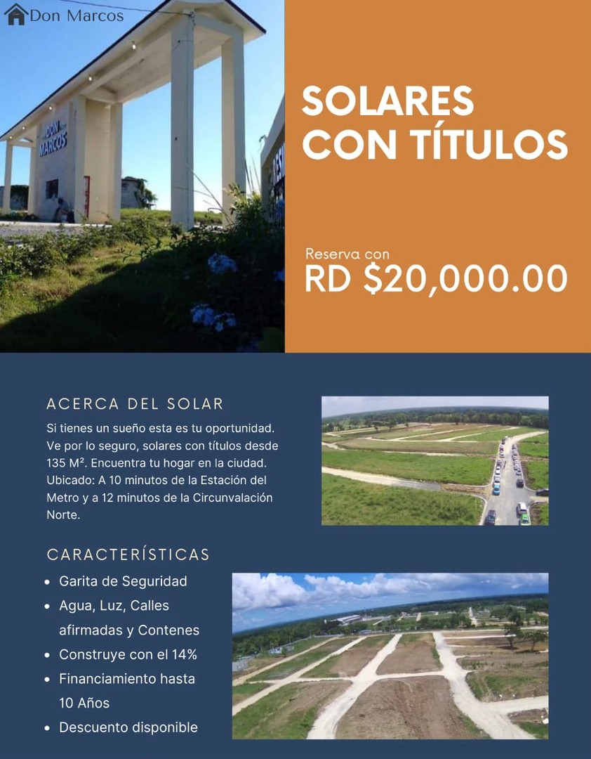 solares y terrenos - TERRENOS DE 52O MTS2 PARA COMERCIOS. TITULO Y DESLINDADOS.