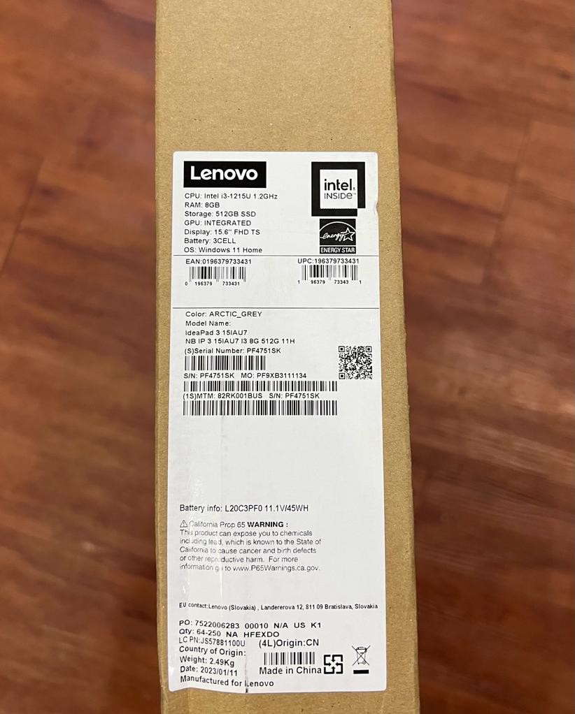 celulares y tabletas - Lenovo IdeaPad 3 Intel i3 8GB/512GB 2