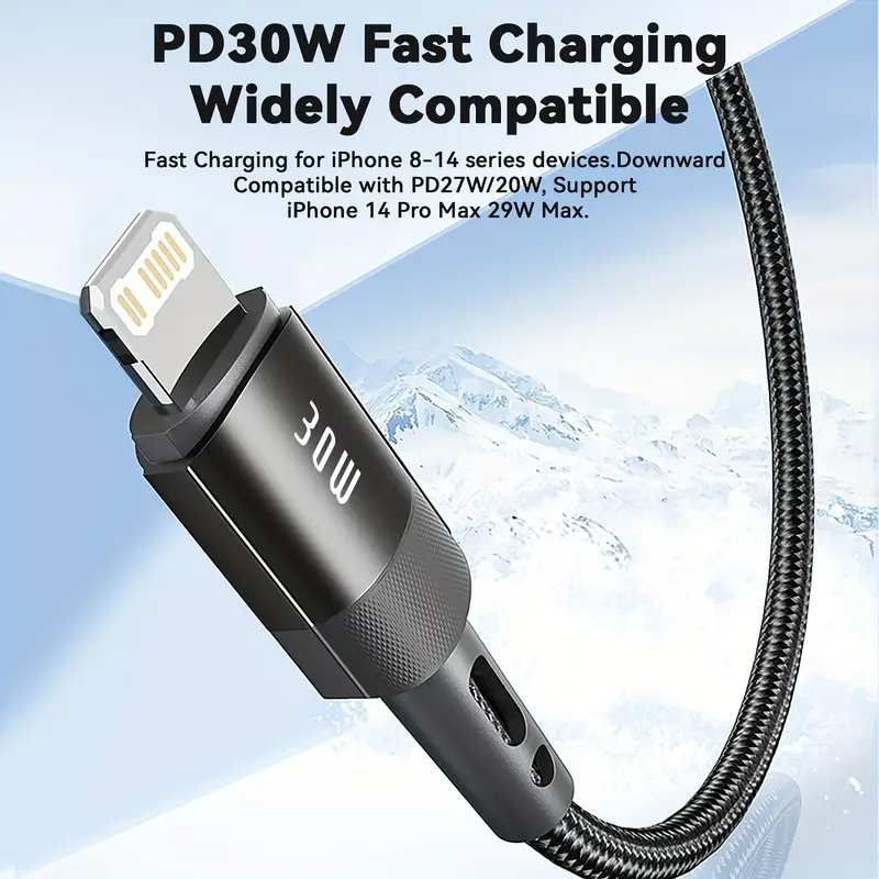 accesorios para electronica - PD30W Max Cable Cargador para Cable USB-C a iOS 0