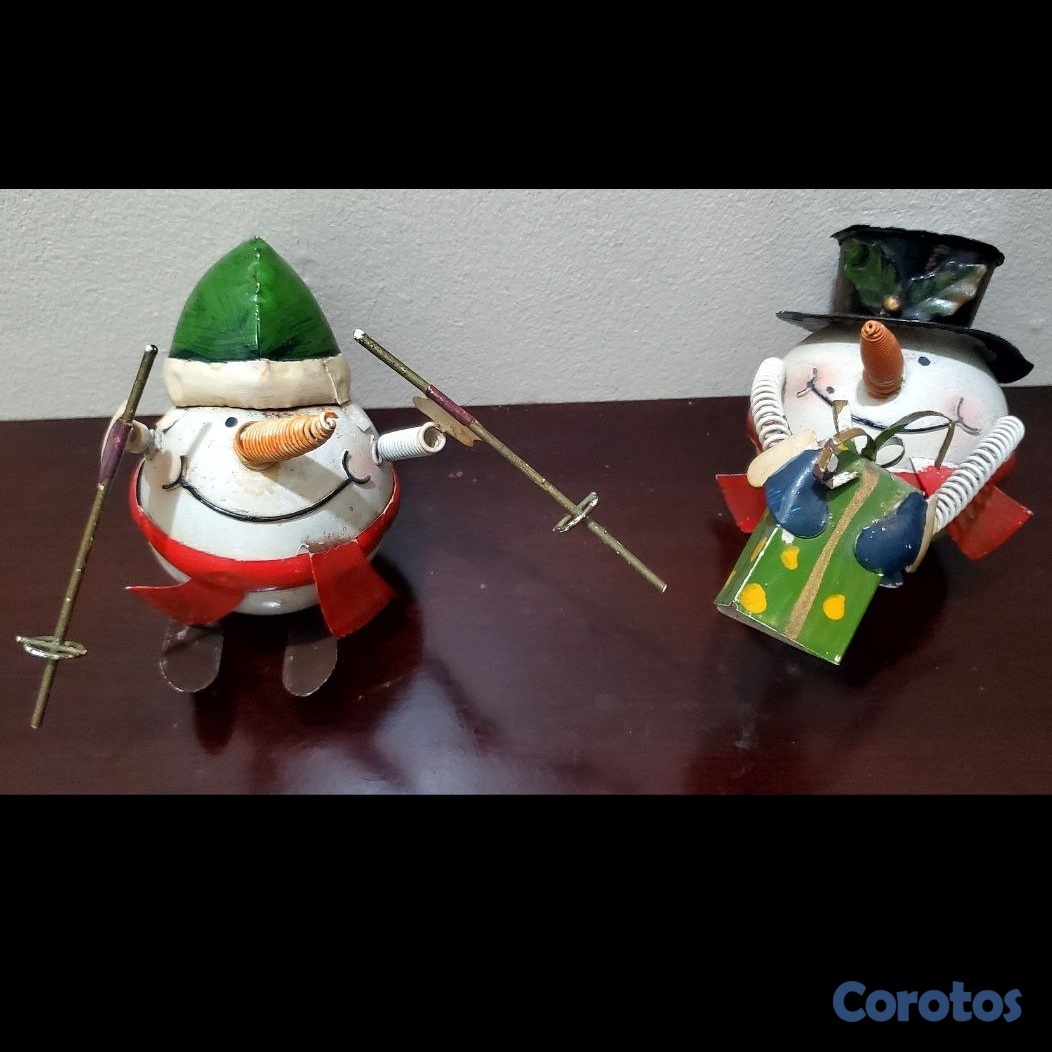decoración y accesorios - Muñeco de nieve en Metal. Hecho a mano. Combo 2x40 2