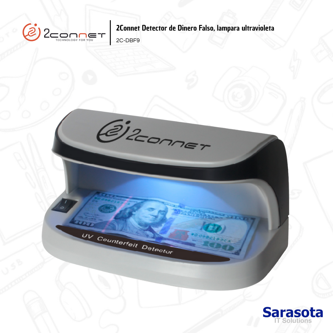 accesorios para electronica - 2Connet Detector de Dinero, lampara ultravioleta 0