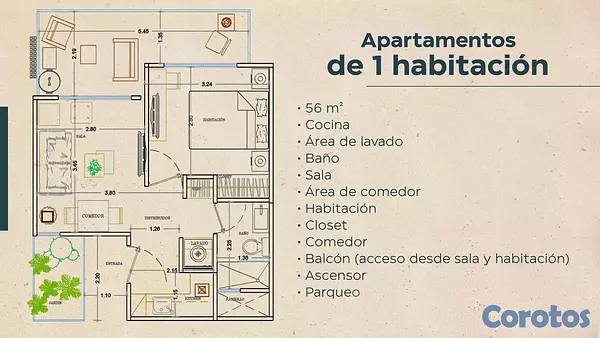 apartamentos - Apartamento en venta en vista cana de una habitaci 4