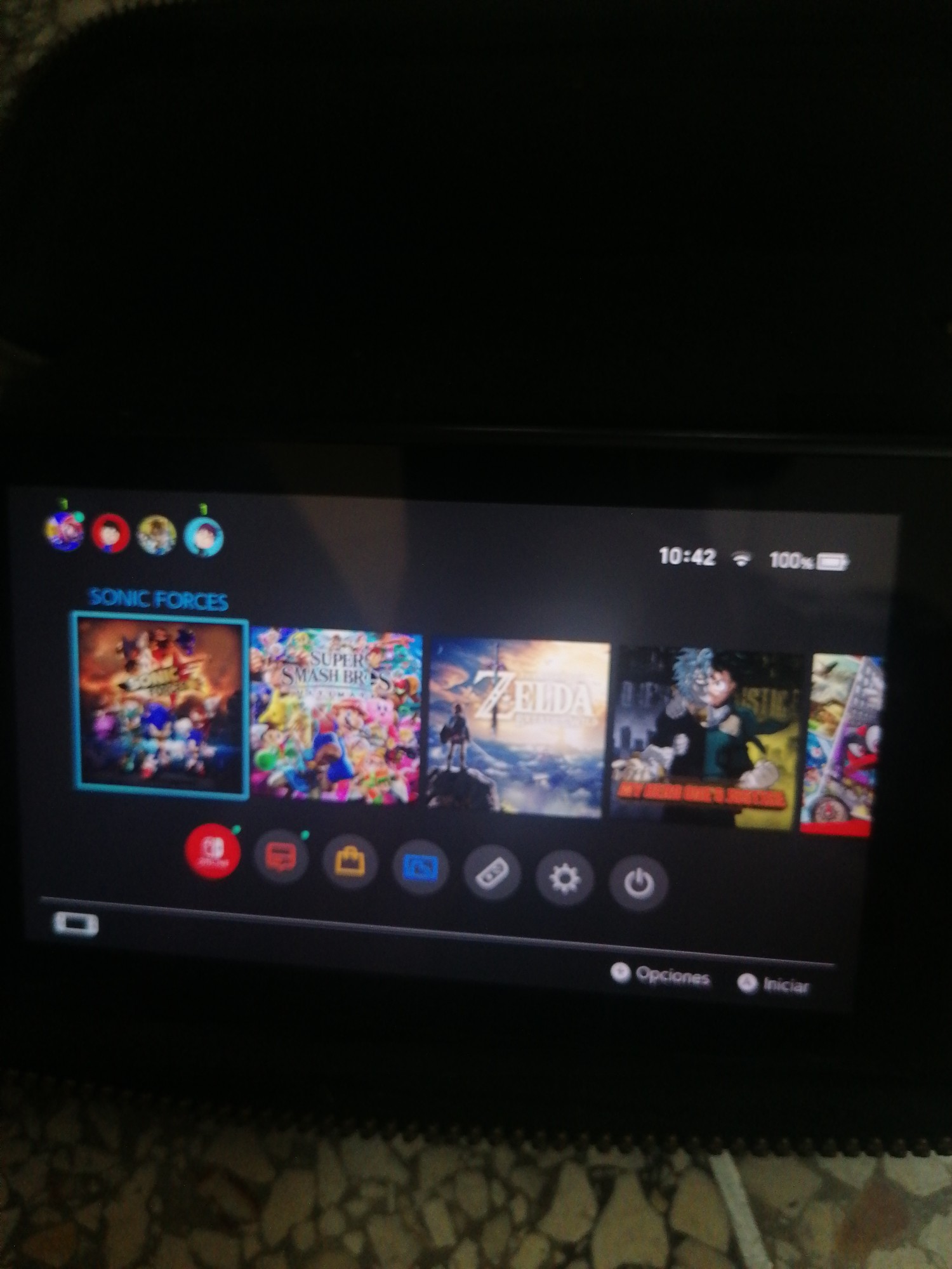 Nintendo switch con todos los juegos que ves en pantalla (sin doc)