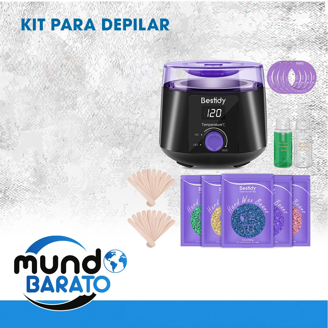 salud y belleza - Kit de depilacion bestidy Horno de Cera + 4 fundas de cera. Calentador depilar 0
