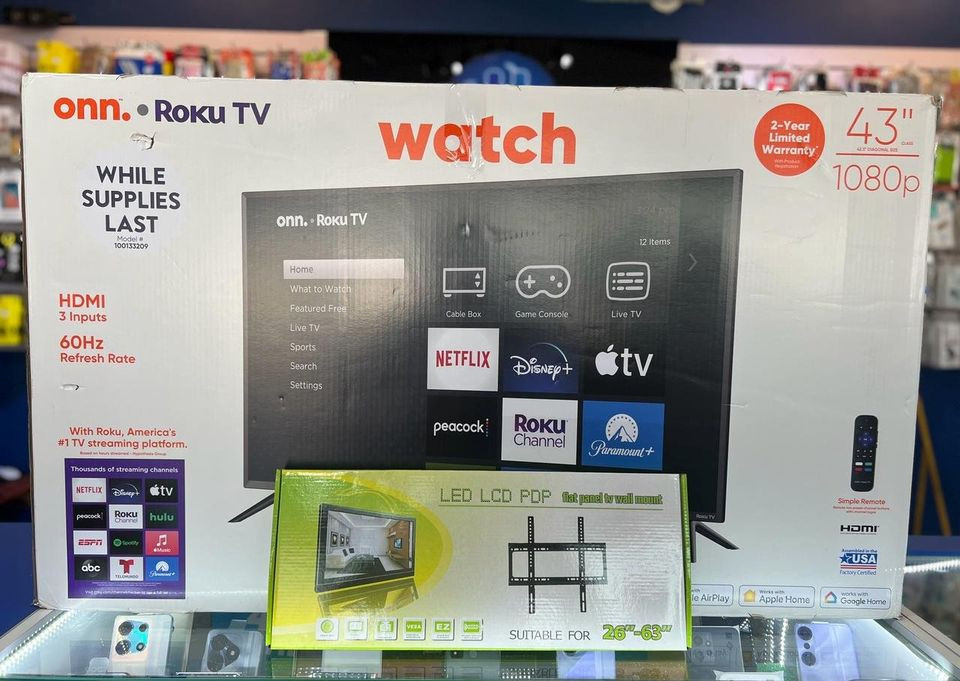 tv - ONN SMART TV DE 43 PULGADA ROKU 1080P NUEVAS #nuevo #ofertas  0