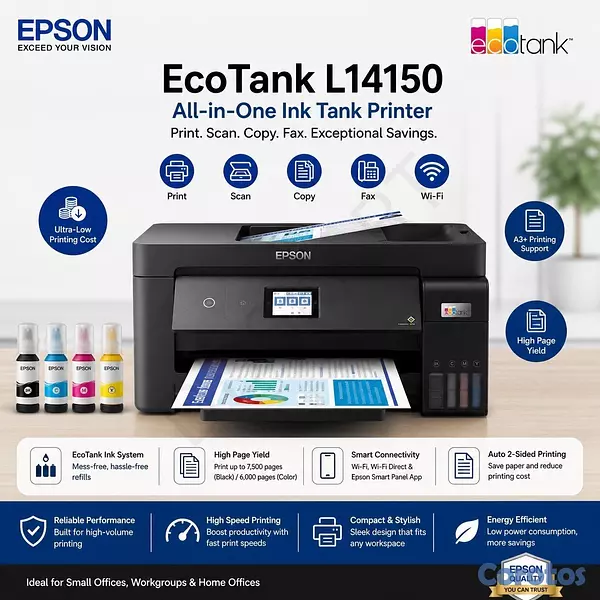 impresoras y scanners - IMPRESORA MULTIFUNCIONAL  EPSON ECOTANK L14150 SIS 2
