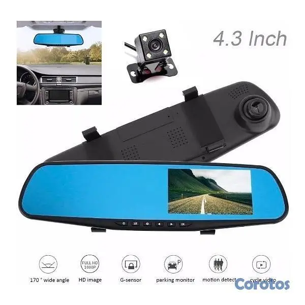 accesorios para electronica - ESPEJO RETROVISOR CON CAMARA DELANTERA/TRASERA 1