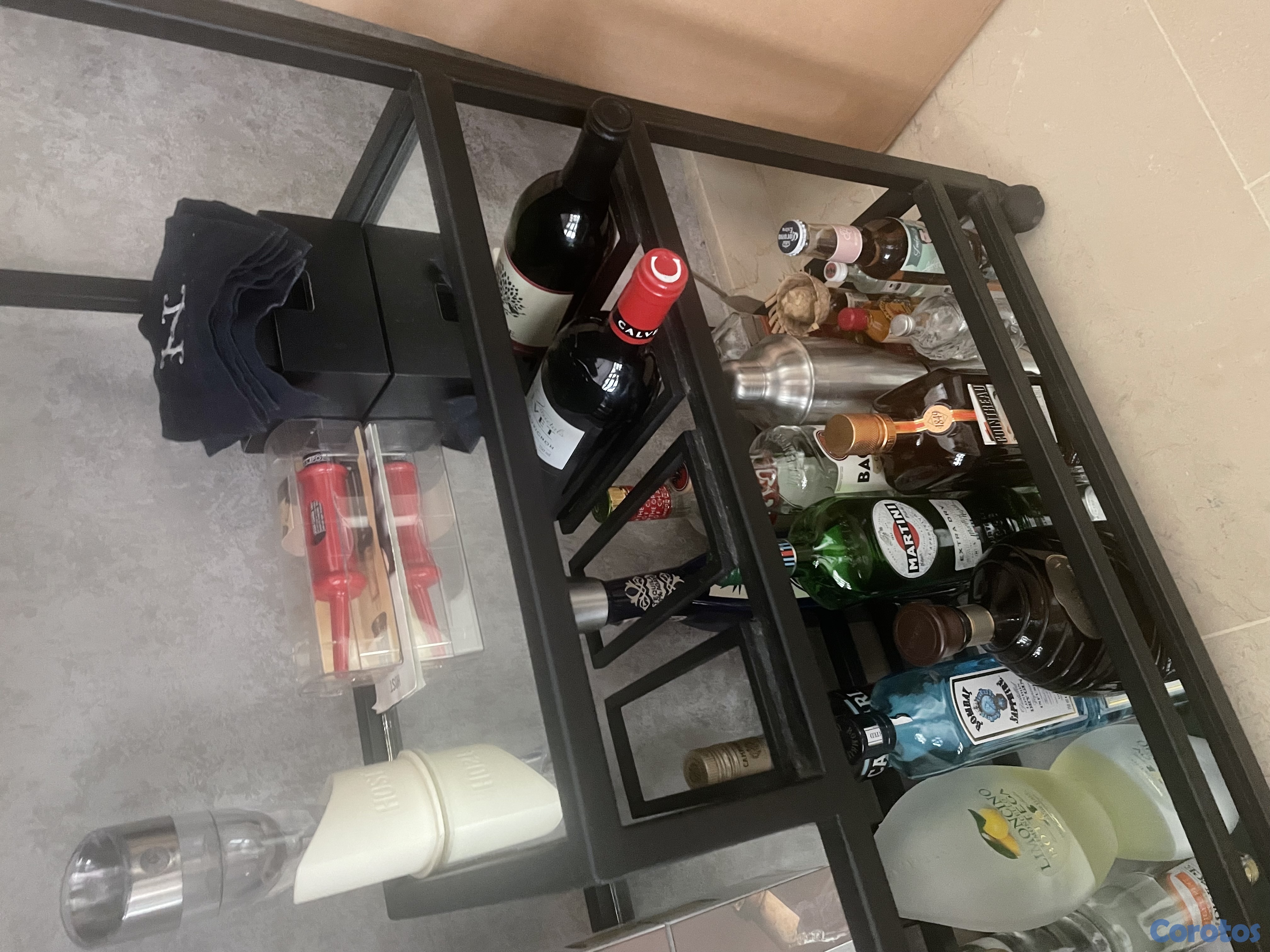 muebles y colchones - Bar en hierro y espejo 5