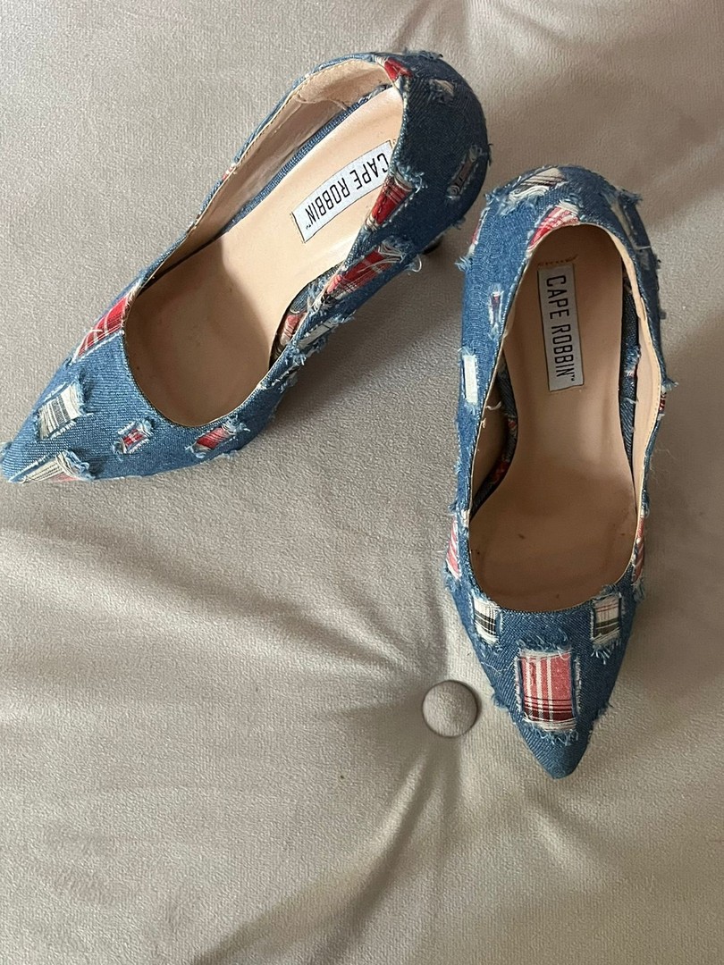 zapatos para mujer - Zapatos azul taco fino 