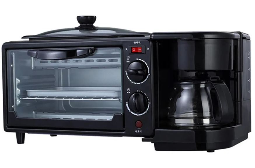 cocina - Máquina desayuno multifuncional 3 en 1 cafetera, horno y tostador Sk-145 1