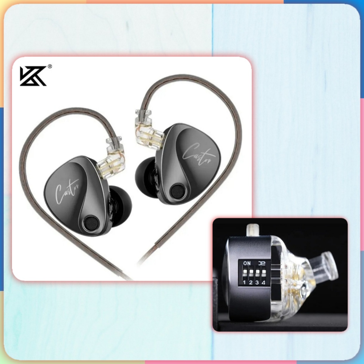 camaras y audio - KZ Castor / versión especial para bajos / Bass version + estuche gratis  1