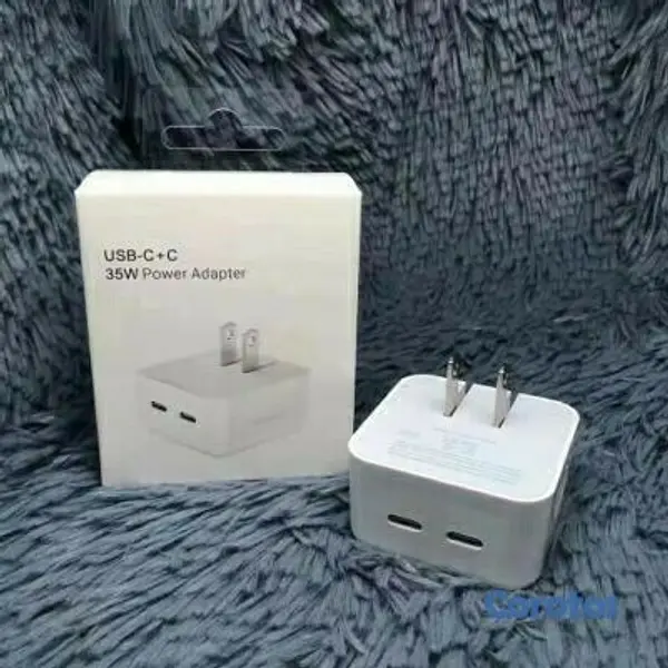 accesorios para electronica - Adaptador de corriente compacto con puerto USB-C doble de 35 W 2