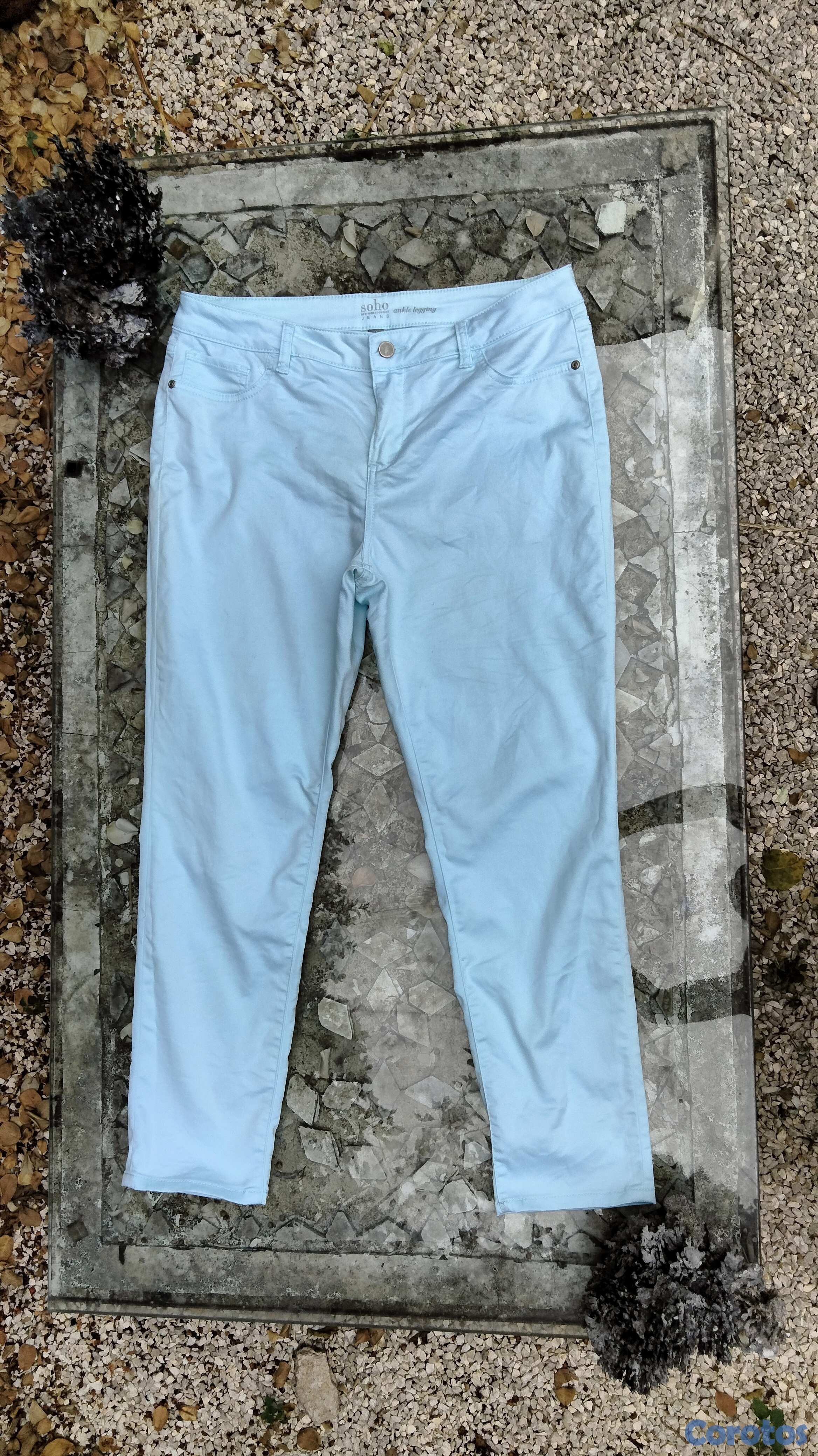 ropa para mujer - Pantalón azul turquesa, size 14