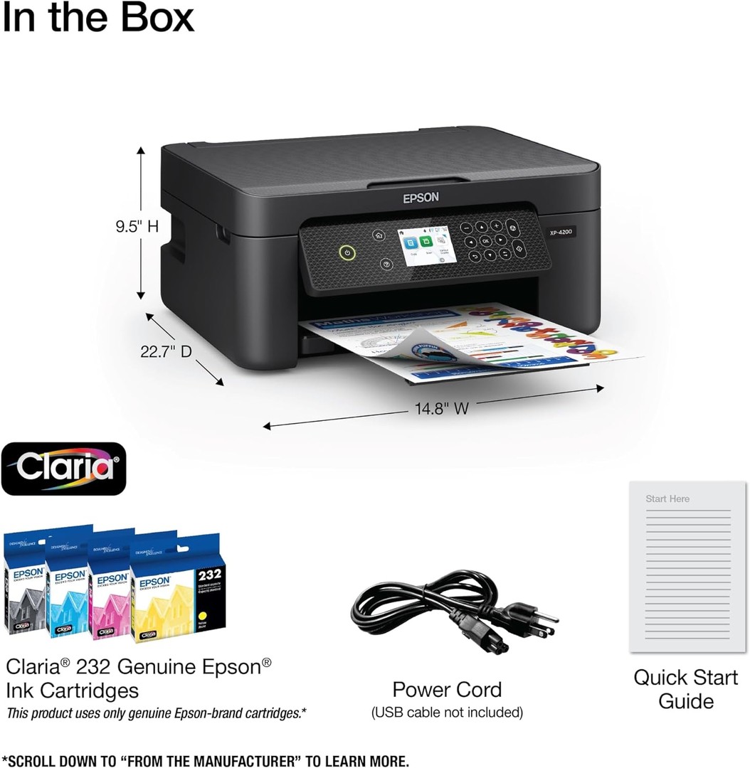 impresoras y scanners - Epson Expression Home XP-4200 Impresora inalámbrica Multifunción fax automática 3