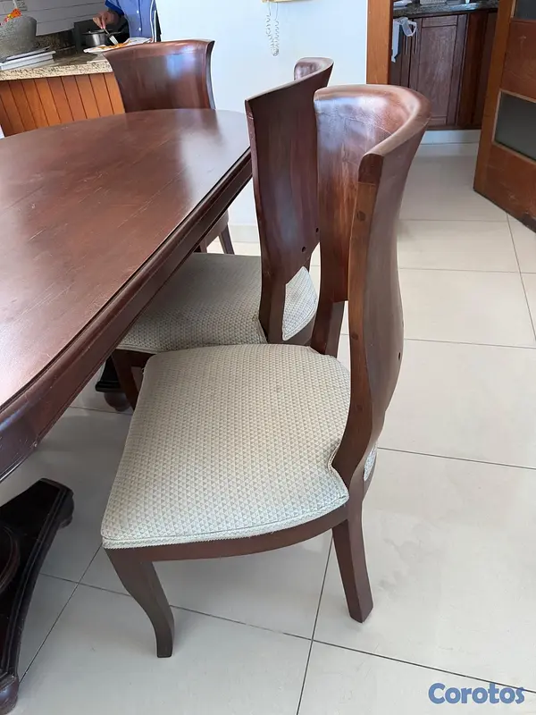 muebles y colchones - Comedor y sillas en roble de 6 personas 2