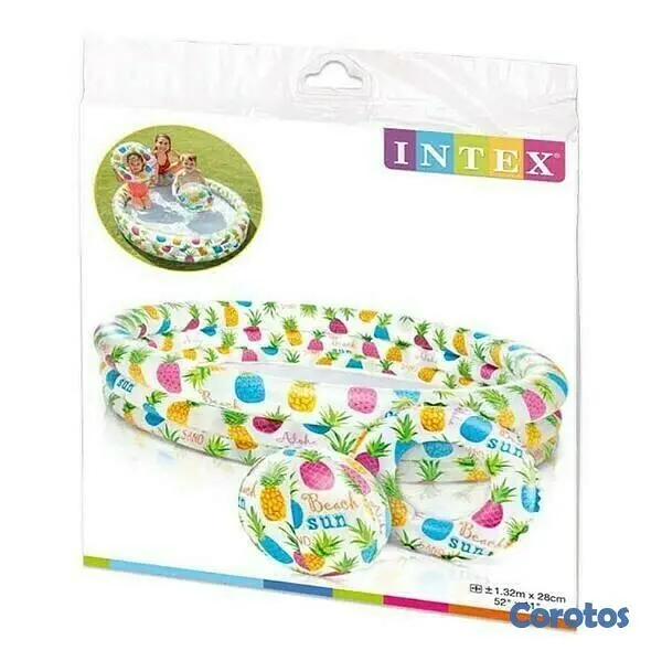 juguetes - Set inflable infantil de piscina, flotador y pelota 2