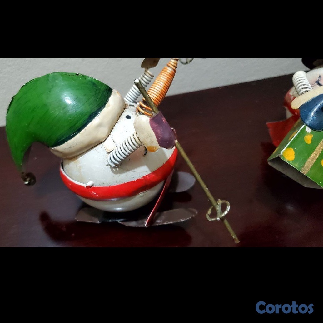 decoración y accesorios - Muñeco de nieve en Metal. Hecho a mano. Combo 2x40 4