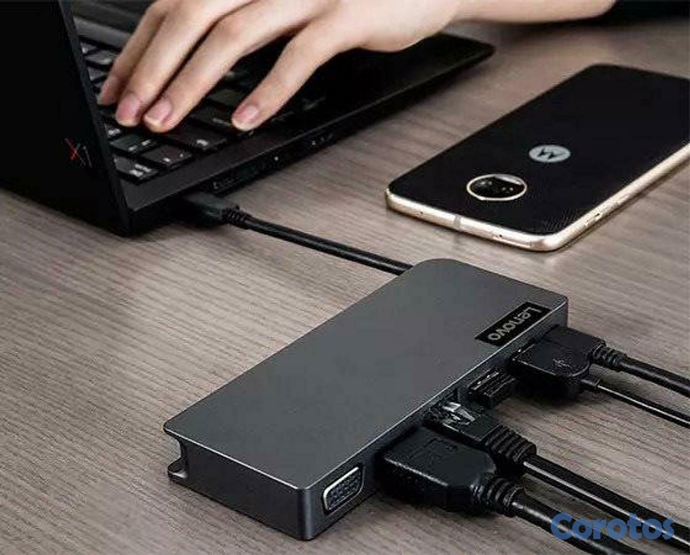 computadoras y laptops - 📌 Lenovo Powered USB-C Travel Hub – Hub USB-C Multipuerto 💻⚡ neg.

 6