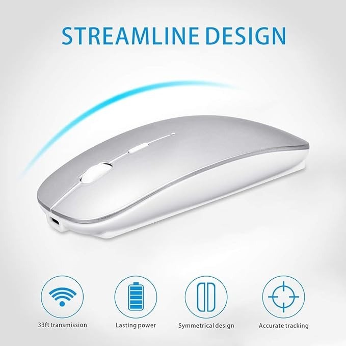 accesorios para electronica - MOUSE INALAMBRICO RECARGABLE 2.4G + BLUETOOTH 0
