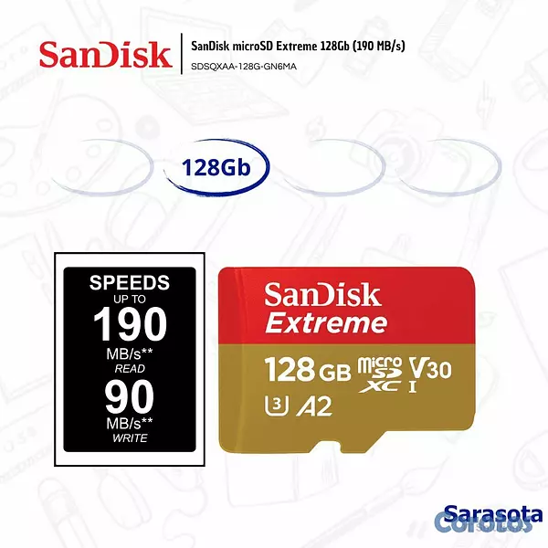 accesorios para electronica - SanDisk microSD Extreme 128Gb (190 MB/s) 2